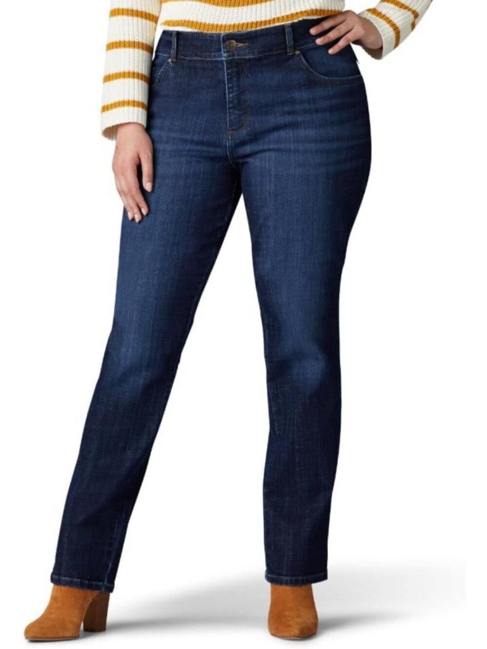 Plus Size Women's Relaxed Fit Straight Leg Jeans - Comfortable & Stylish Denim